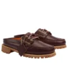3-Loch-Mules „Burgundy Full Grain“