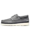 3-Loch-Wedge-Oxford-Schuhe mit schmaler Passform „Medium Grey Suede“