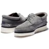3-Loch-Wedge-Oxford-Schuhe mit schmaler Passform „Medium Grey Suede“