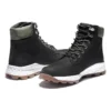 6-Inch Brooklyn-Stiefel mit seitlichem Reißverschluss „Schwarzes Nubukleder mit grünem, gepolstertem Kragen“