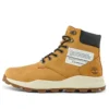 6-Inch Brooklyn-Stiefel mit seitlichem Reißverschluss „Weizen Nubuck mit schwarzem gepolstertem Kragen“