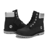 6-Inch Heritage Cupsole Wasserdichte Stiefel „Schwarzes Nubukleder mit silbernem Kragen“