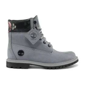 6-Inch Heritage Wasserdichter Stiefel „Mittelgrau mit Blumenmuster“