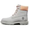 6-Inch Premium-Lederstiefel „Hellgrau“