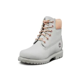 6-Inch Premium-Lederstiefel „Hellgrau“