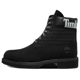 6-Inch Premium-Logo-Stiefel mit breiter Passform „Schwarz Nubuck“