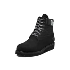 6-Inch Premium-Logo-Stiefel mit breiter Passform „Schwarz Nubuck“