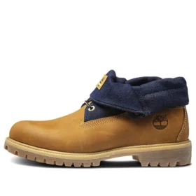 6-Inch Premium-Roll-Top-Stiefel „Weizen Navy“