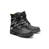 6-Inch Premium-Stiefel aus hochwertigem Stoff und Leder „Schwarze Logo-Riemen“