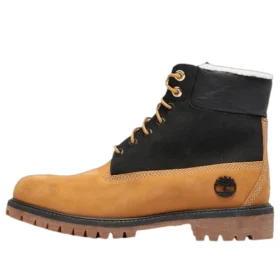 6-Inch Premium-Stiefel aus Lammfell „Wheat Black“