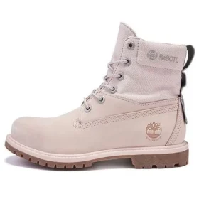 6-Inch Premium-Stiefel aus ReBOTL-Stoff und Leder mit breiter Passform „Pale Pink“