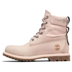 6-Inch Premium-Stiefel aus ReBOTL-Stoff und Leder „Pale Pink“