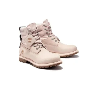 6-Inch Premium-Stiefel aus ReBOTL-Stoff und Leder „Pale Pink“