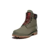 6-Inch Premium-Stiefel „Dunkelgrünes Nubukleder mit Camouflage-Kragen“