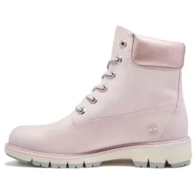 6-Inch Premium-Stiefel „Hellrosa Metallic-Kragen“