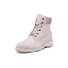 6-Inch Premium-Stiefel „Hellrosa Metallic-Kragen“