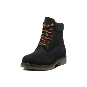 6-Inch Premium-Stiefel mit breiter Passform „Schwarz Nubuck“