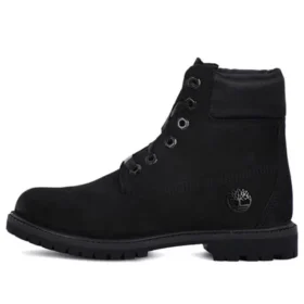 6-Inch Premium-Stiefel mit rotem Etikett „Schwarz Nubuck“