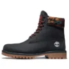 6-Inch Premium-Stiefel „Schwarzes Nubukleder mit Camouflage-Kragen“