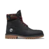 6-Inch Premium-Stiefel „Schwarzes Nubukleder mit Camouflage-Kragen“