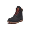 6-Inch Premium-Stiefel „Schwarzes Nubukleder mit Camouflage-Kragen“
