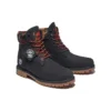 6-Inch Premium-Stiefel „Schwarzes Nubukleder mit Camouflage-Kragen“