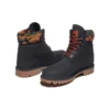 6-Inch Premium-Stiefel „Schwarzes Nubukleder mit Camouflage-Kragen“