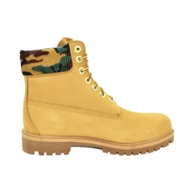 6-Inch Premium-Stiefel „Weizen Nubuck mit Camouflage-Kragen“