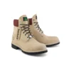 6-Inch Premium Waterproof Boot „Beige Nubuk mit burgunderrotem Kragen“