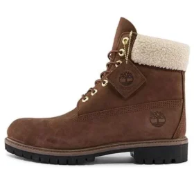 6-Inch Premium Waterproof Boot „Brown and Fleece Collar“