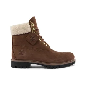 6-Inch Premium Waterproof Boot „Brown and Fleece Collar“