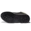 6-Inch Premium Waterproof Boot „Schwarzes Nubukleder mit beigem Cordkragen“