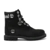 6-Inch Premium Waterproof Boot „Schwarzes Nubukleder mit silbernem Logo“