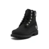 6-Inch Premium Waterproof Boot „Schwarzes Nubukleder mit silbernem Logo“