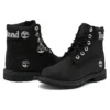 6-Inch Premium Waterproof Boot „Schwarzes Nubukleder mit silbernem Logo“