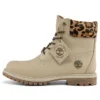 6-Inch Safari-Cheetah-Wasserdichter Stiefel „Ivory Nubuck“