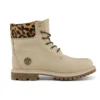 6-Inch Safari-Cheetah-Wasserdichter Stiefel „Ivory Nubuck“