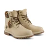 6-Inch Safari-Cheetah-Wasserdichter Stiefel „Ivory Nubuck“