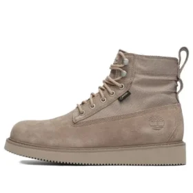 6-Inch-Stiefel aus Leder und Stoff mit Vibram-Sohle „Taupe“