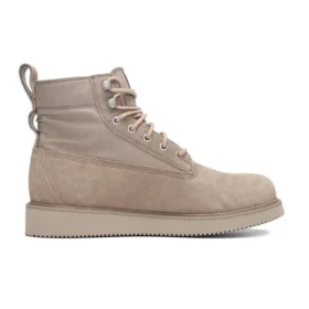 6-Inch-Stiefel aus Leder und Stoff mit Vibram-Sohle „Taupe“