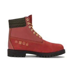 6-Inch-Stiefel, wasserdicht „Dark Red Nubuck“