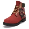 6-Inch-Stiefel, wasserdicht „Dark Red Nubuck“