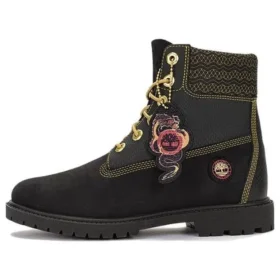 6-Inch-Stiefel zum Mondneujahr „Schwarz Nubuck“