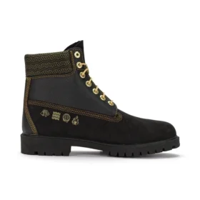 6-Inch-Stiefel zum Mondneujahr „Schwarz Nubuck“