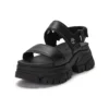 Adley Way Riemchensandalen „Schwarz“