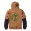 All Gender Hoodie mit Baumstickerei „Braun“
