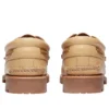 Authentischer 3-Loch-Lug-Handgenähter Bootsschuh „Beige“