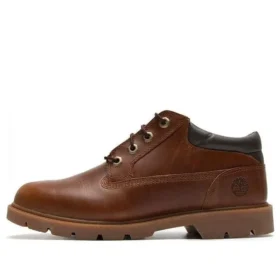 Basic Leder-Oxford-Schuhe, mit Imprägniermittel „Braun“
