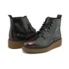 Bluebell Lane Schnürstiefelette Modischer Stiefel mit geschlossener Spitze „Burgundy“