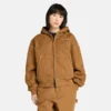Bomberjacke mit Kapuze aus gewaschenem Duck-Canvas